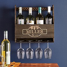 Rustic Wood Wine Rack